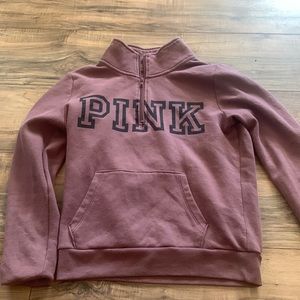 PINK quarter zip size small